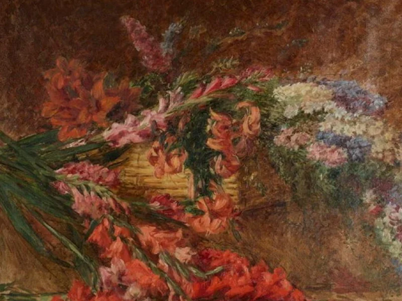 1857-Ferdinand d'Huart - Bouquet di fiori